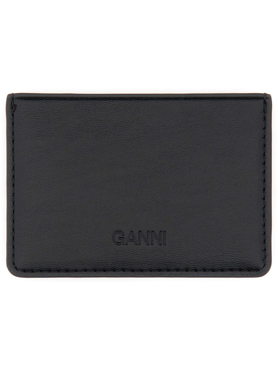 GANNI Dog-Print Mini Cardholder
