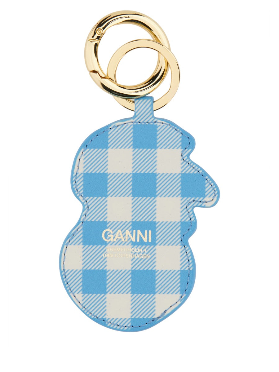 GANNI Mini Apple Keyring - 6 x 15 cm