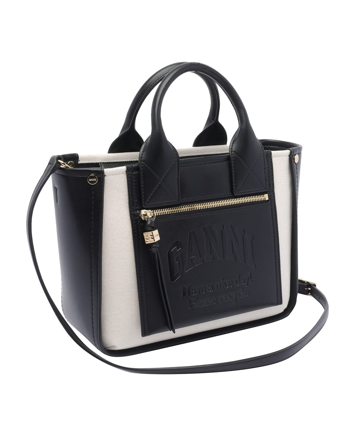 GANNI Embroidered Logo Tote Handbag - FW25