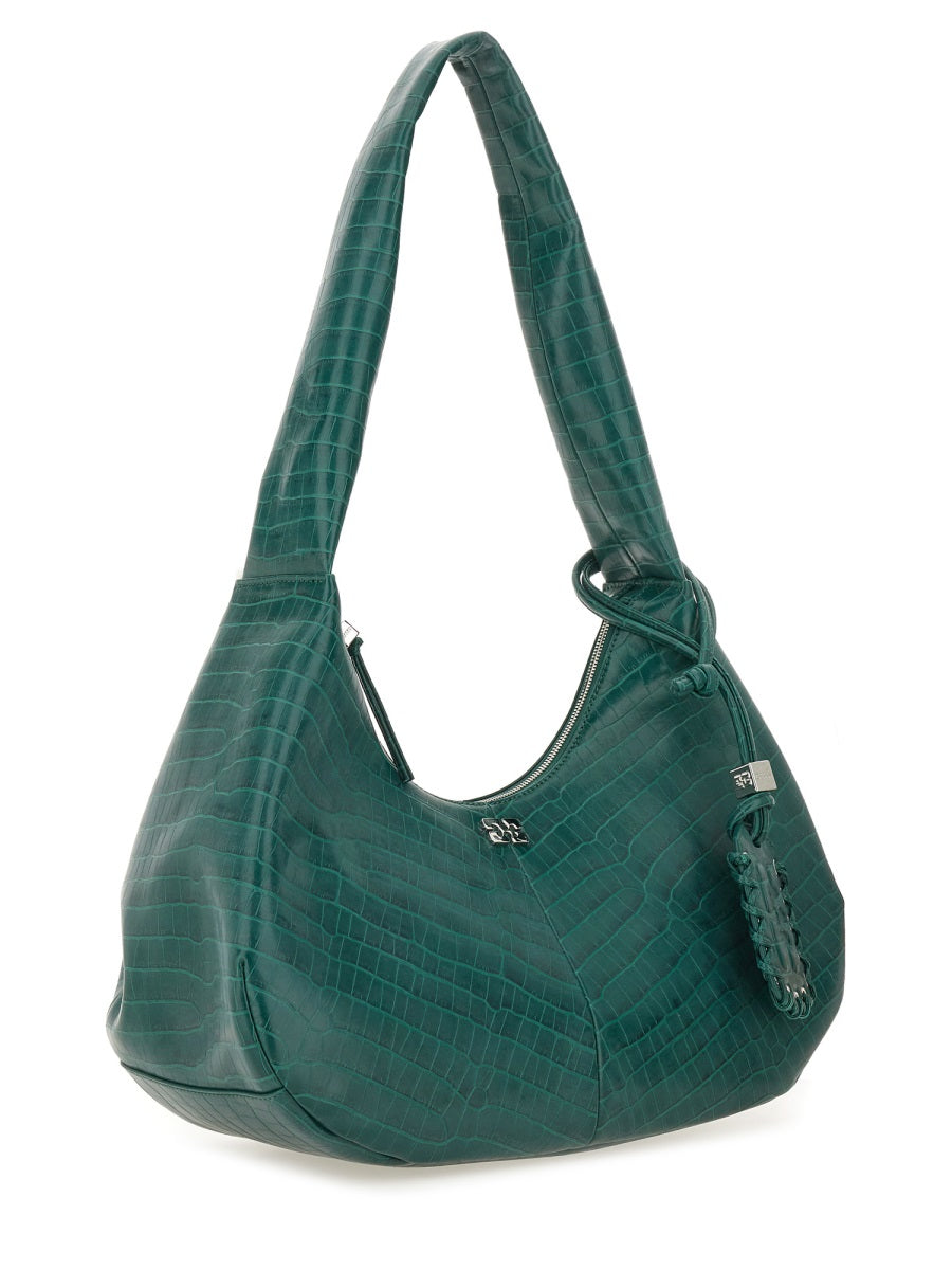 GANNI Recycled Leather Shoulder Handbag
