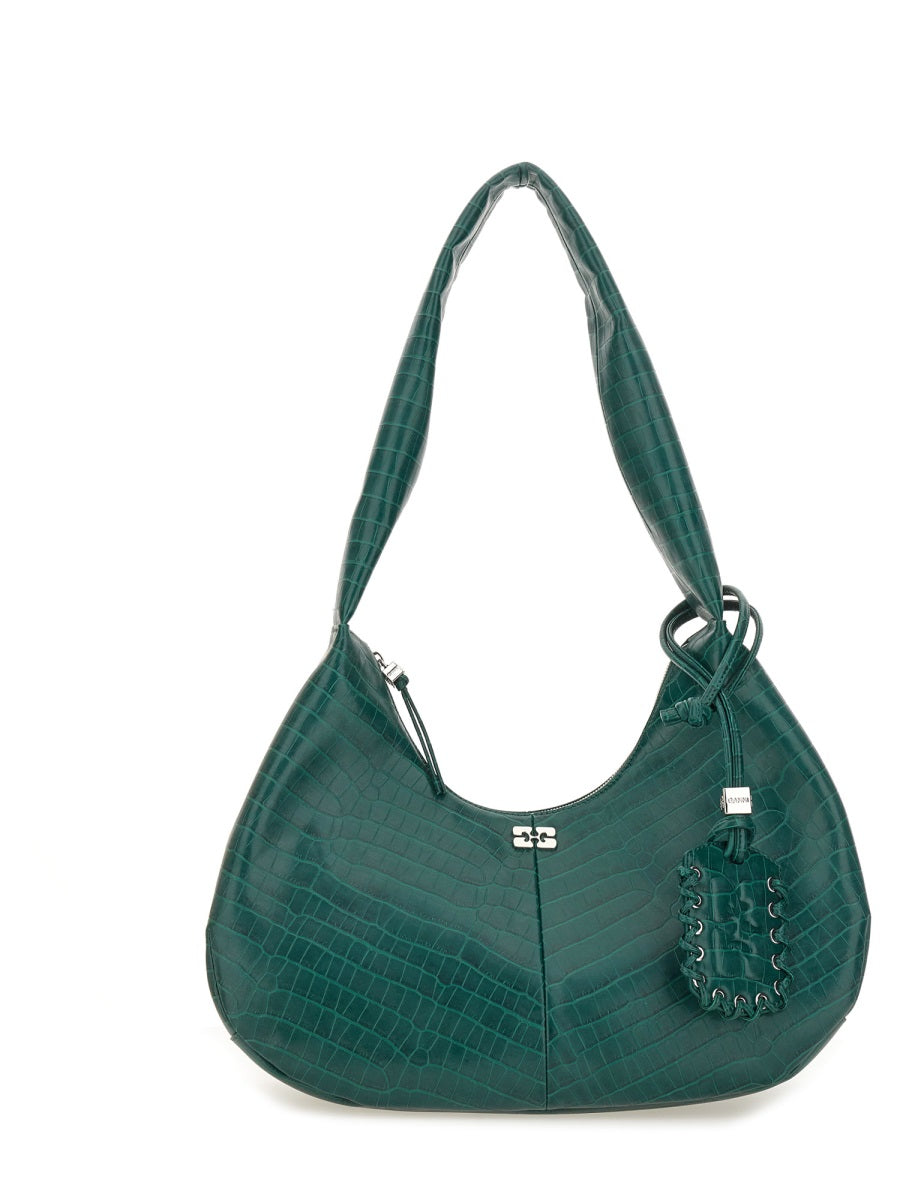 GANNI Recycled Leather Shoulder Handbag