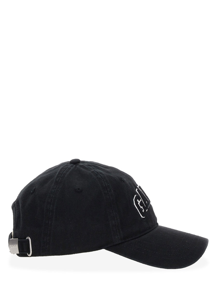 GANNI Logo-Embroidered Women's Cap