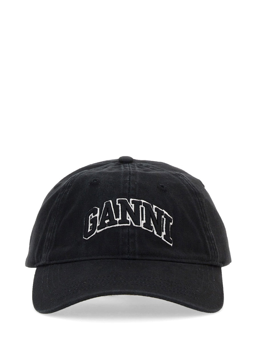 GANNI Logo-Embroidered Women's Cap