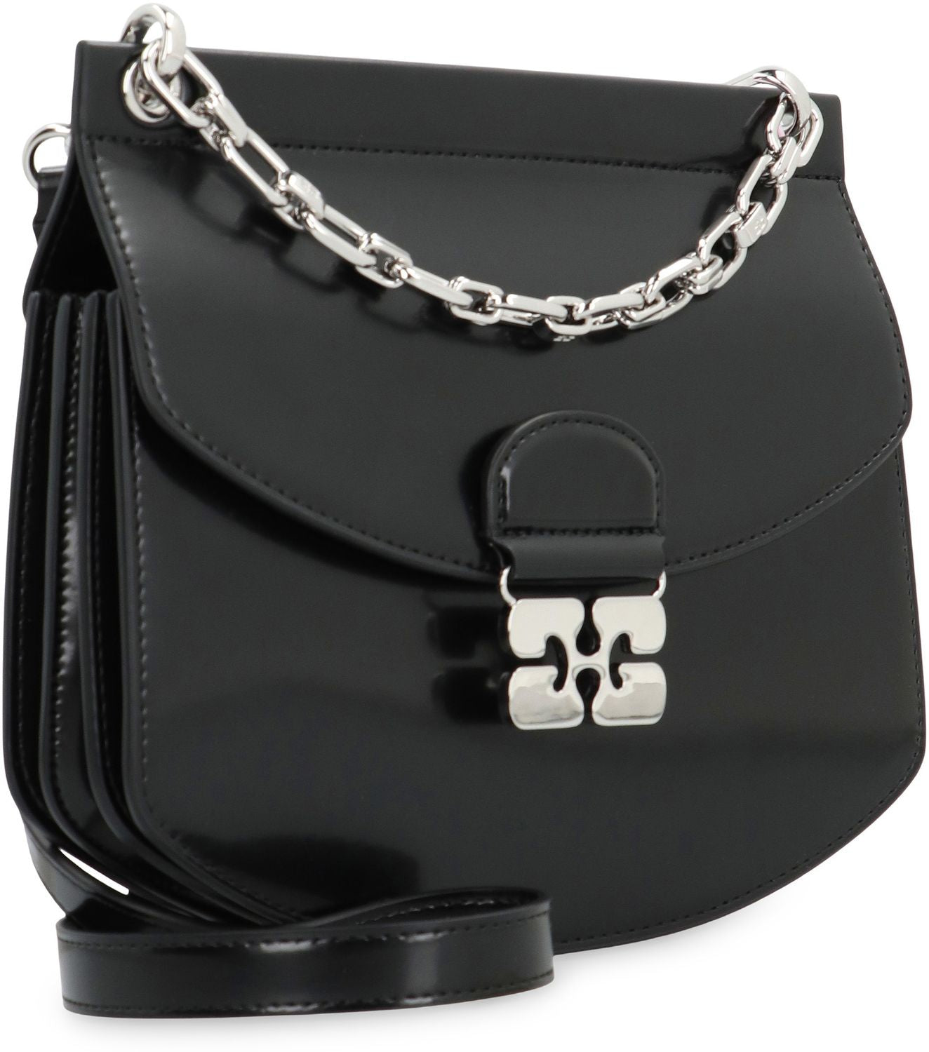 GANNI Mini Crossbody Handbag with Removable Chain