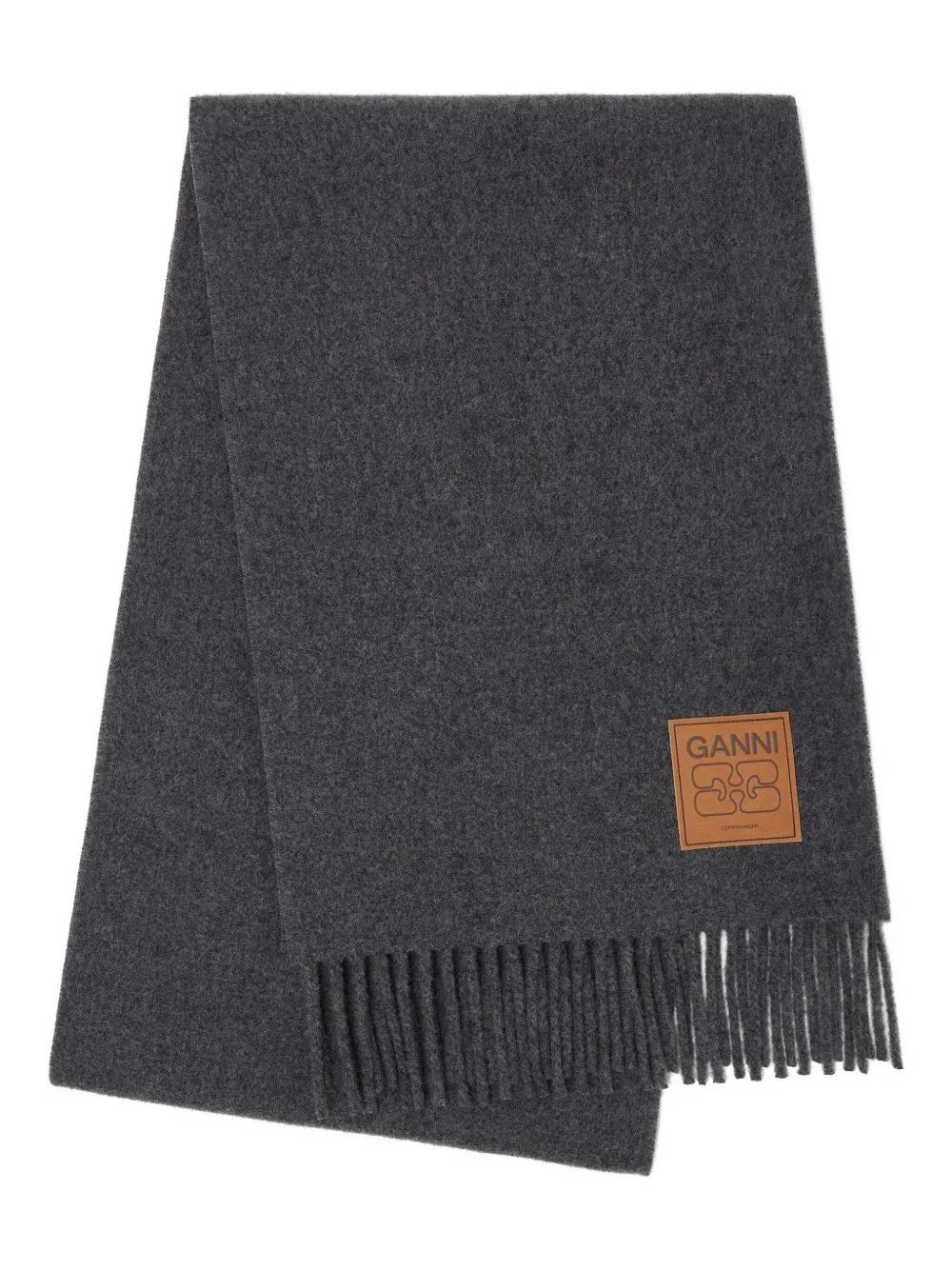 GANNI Sophisticated Wool Scarf for Women