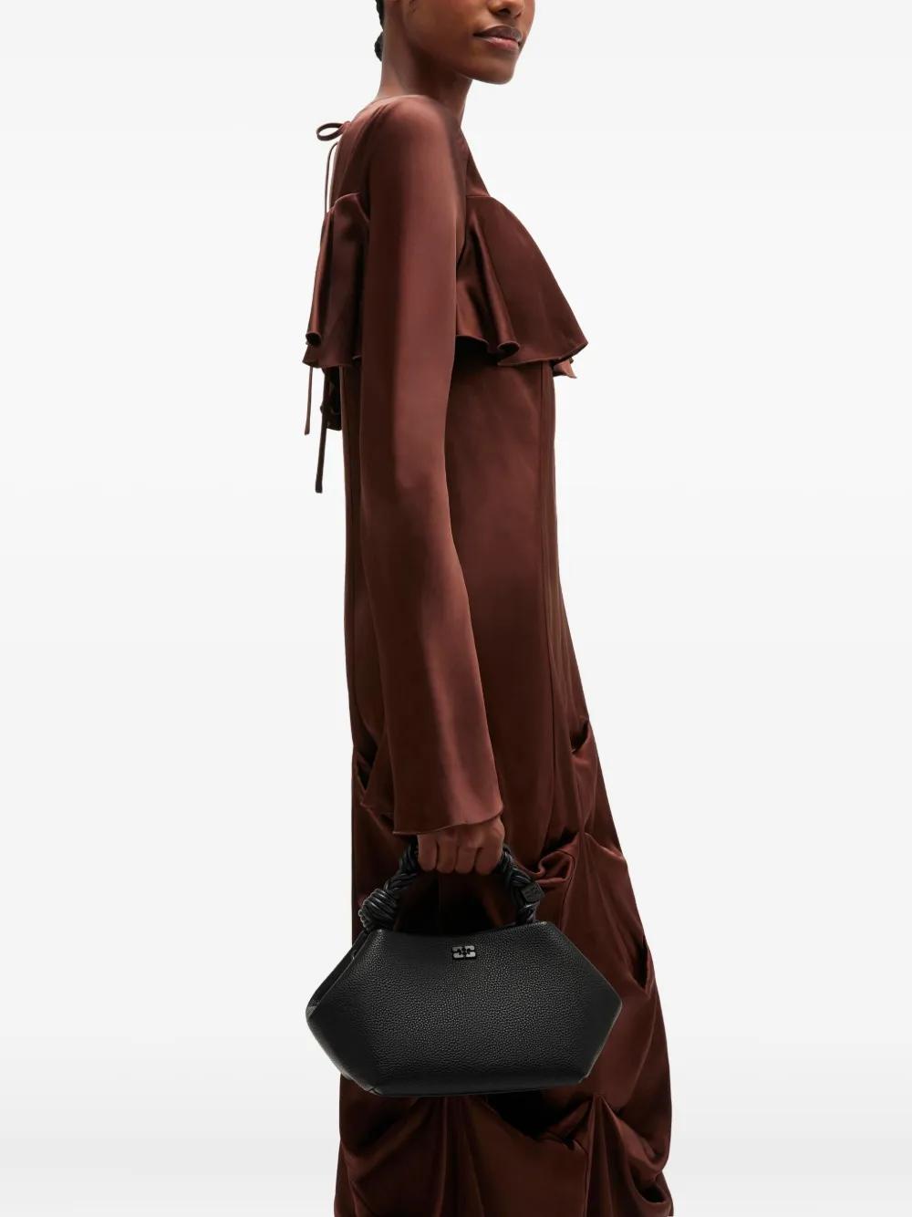 GANNI Mini Structured Tote Handbag with Twisted Handles