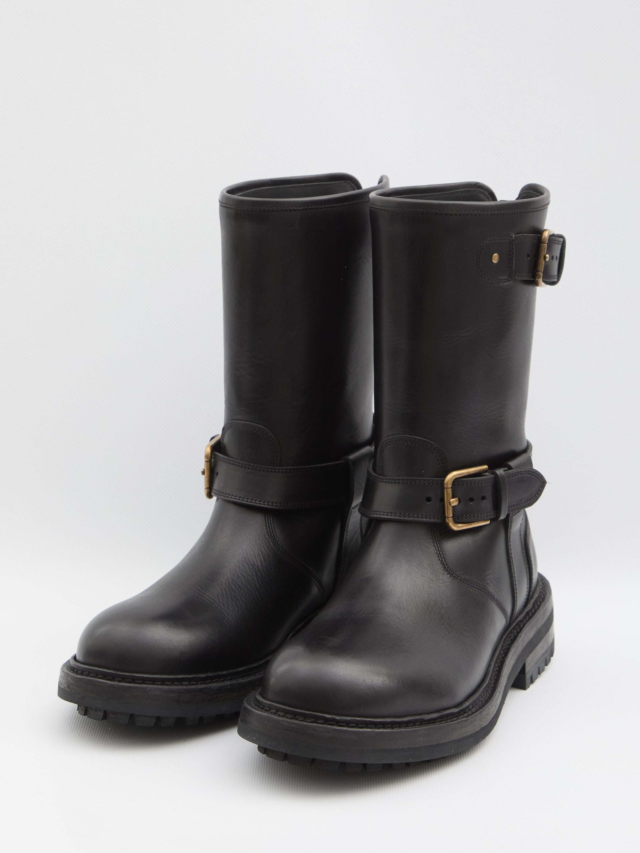 DOLCE & GABBANA Horseride Leather Boots for Men