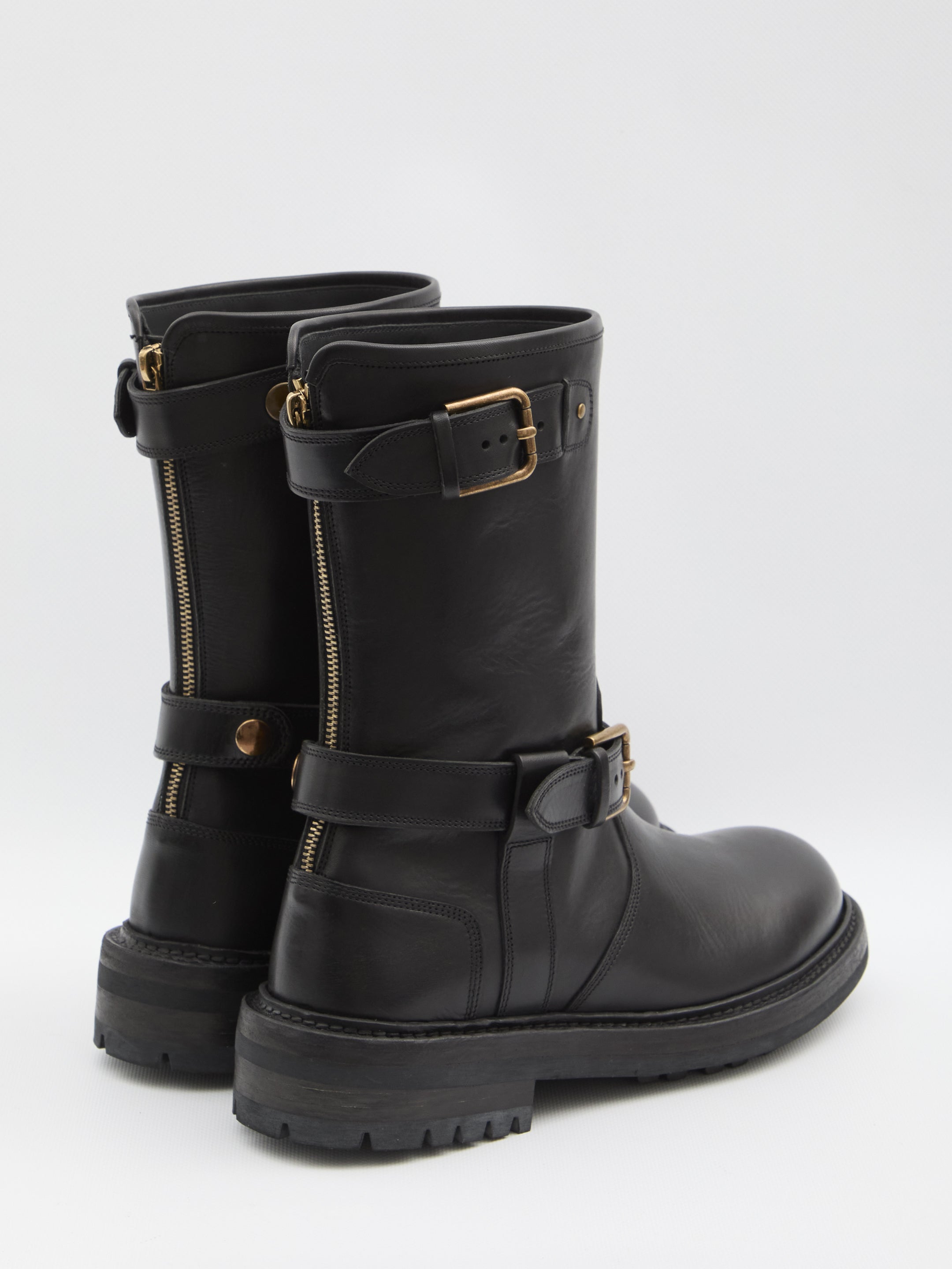 DOLCE & GABBANA Horseride Leather Boots for Men
