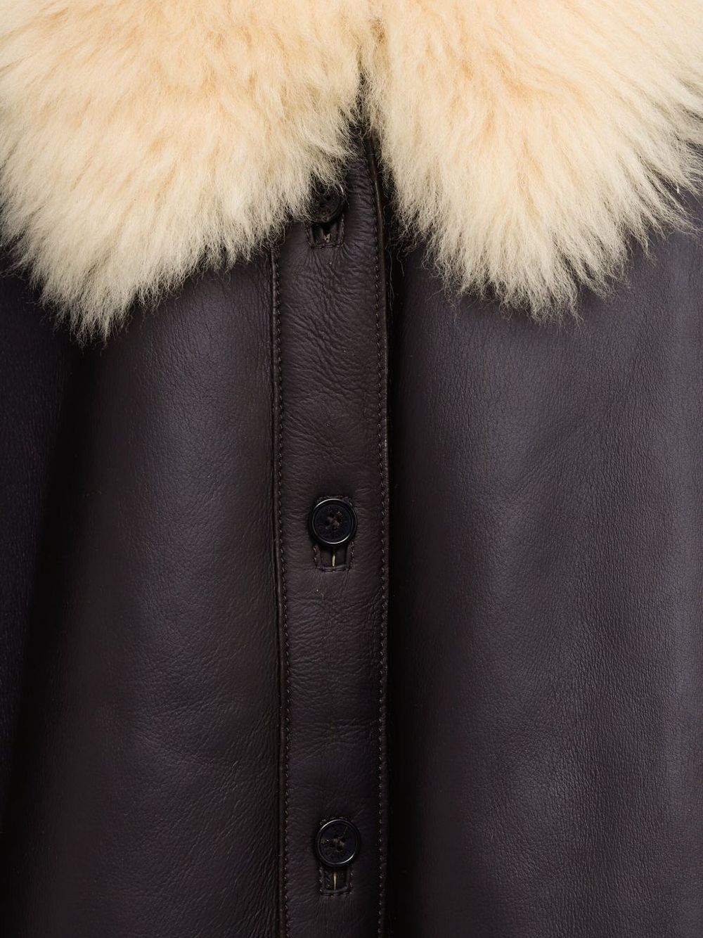 ACNE STUDIOS Leather Shearling Jacket with Fur Trim - Women's Outerwear