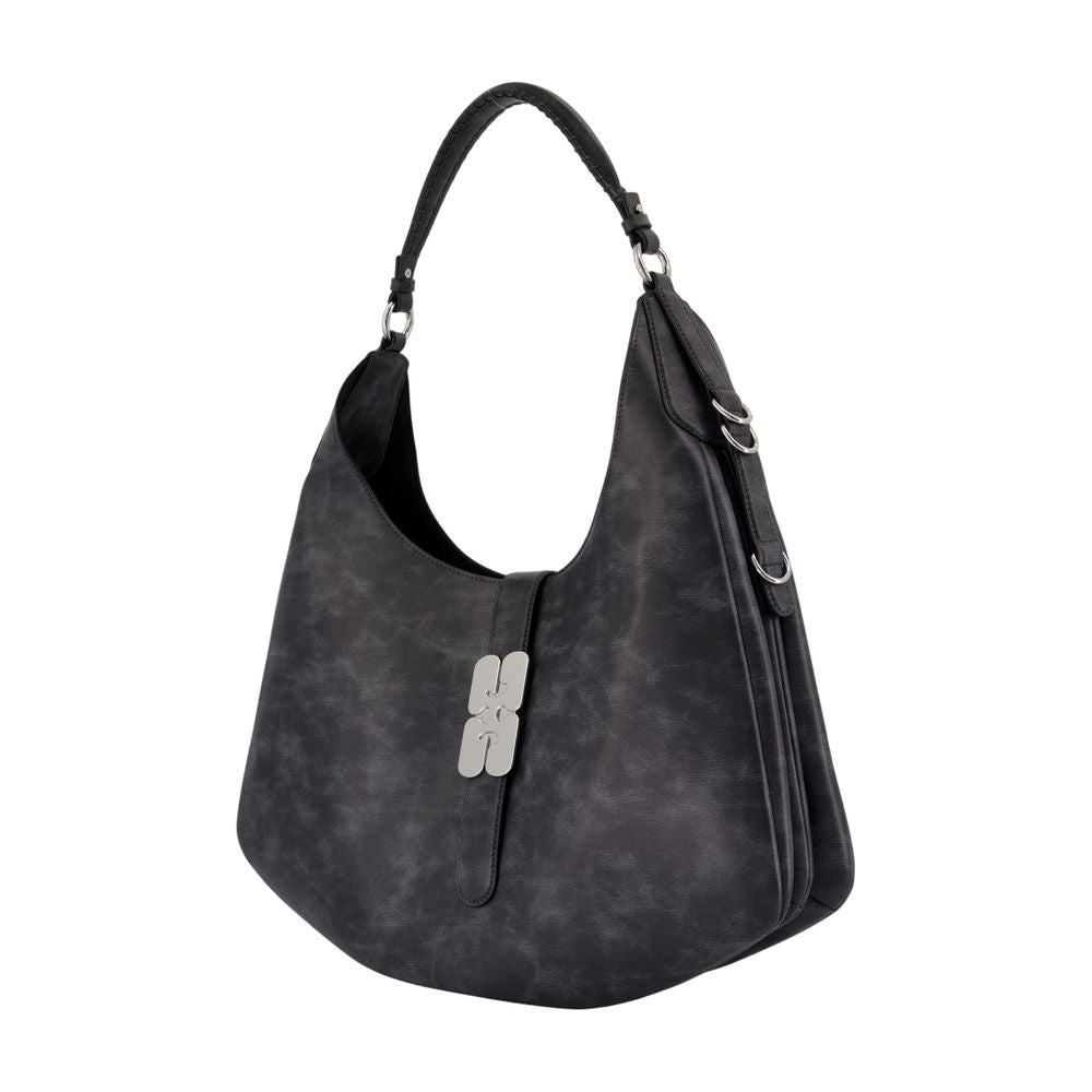 GANNI Vintage-Inspired Large Shoulder Handbag