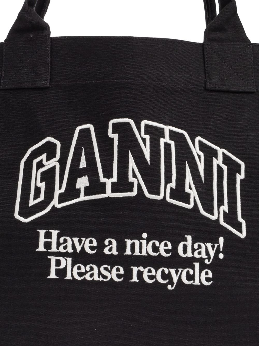 GANNI XXL Recycled Cotton Tote Handbag