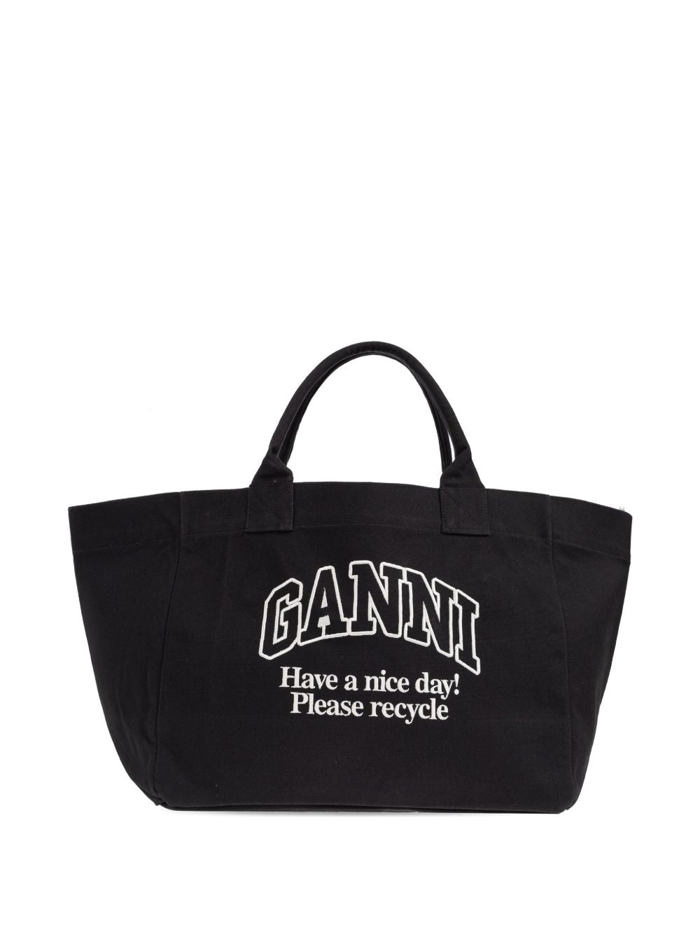 GANNI XXL Recycled Cotton Tote Handbag