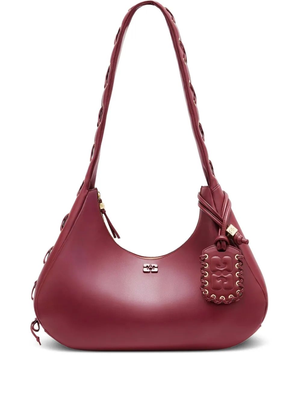 GANNI Medium Hobo Handbag with Laces