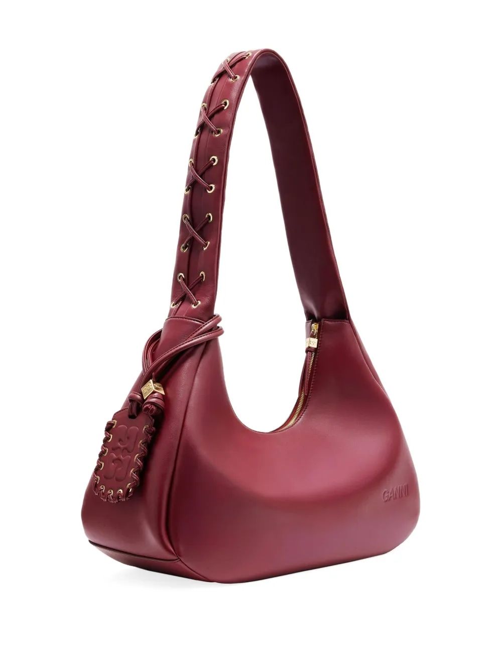 GANNI Medium Hobo Handbag with Laces