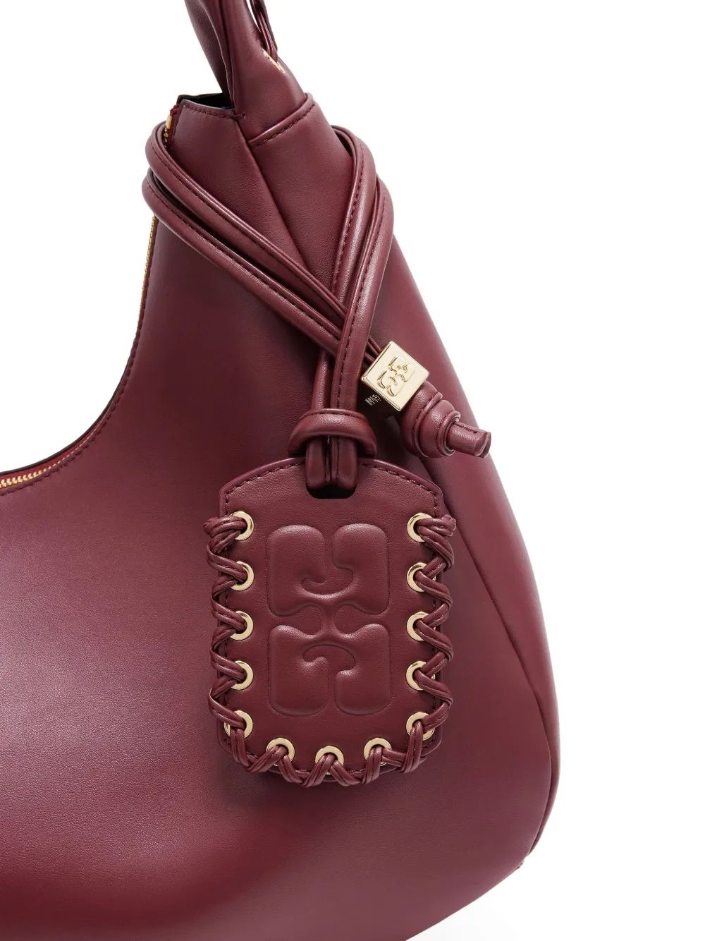 GANNI Medium Hobo Handbag with Laces