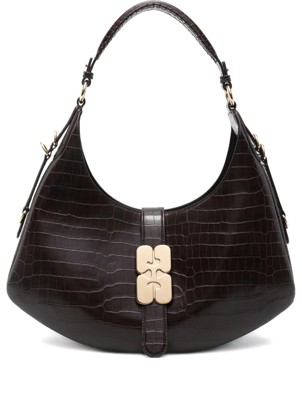 GANNI Leather Crossbody Handbag