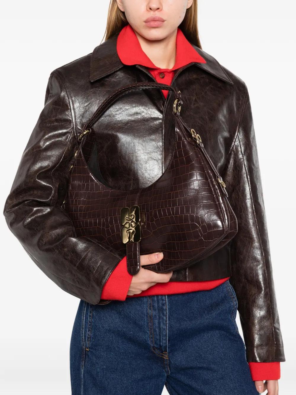 GANNI Leather Crossbody Handbag