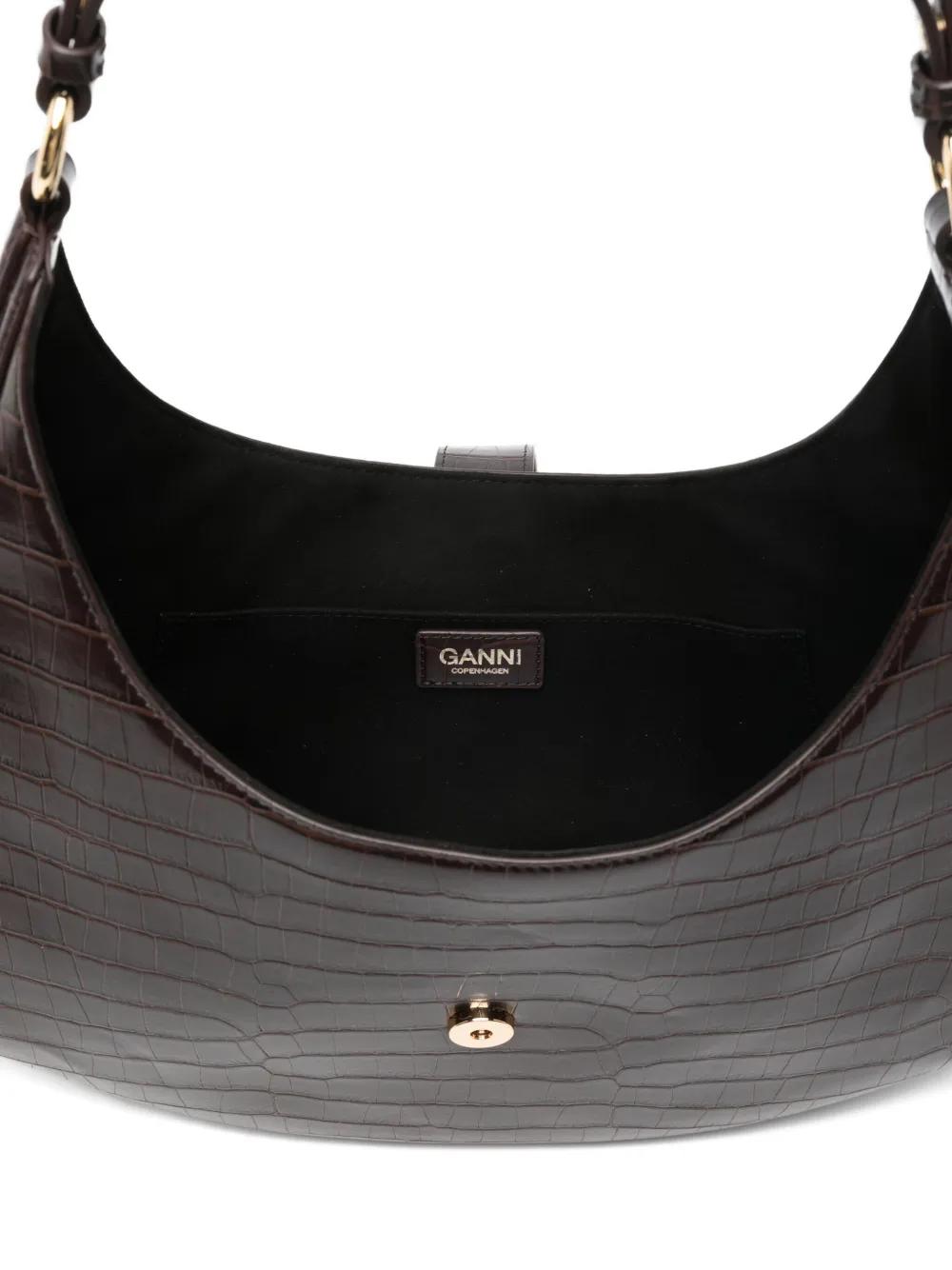GANNI Leather Crossbody Handbag