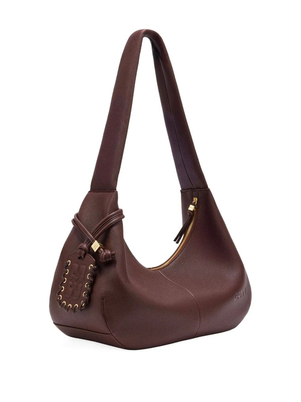 GANNI Medium Grained Hobo Handbag