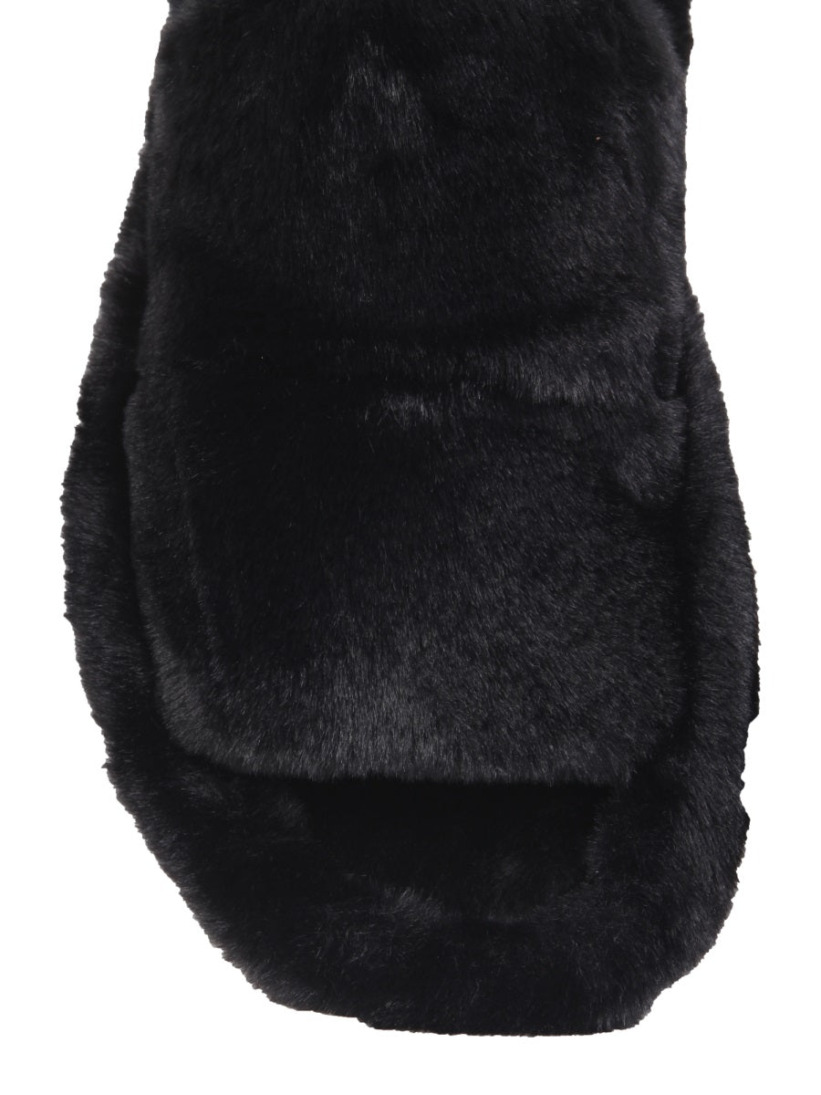DOLCE & GABBANA Luxurious Faux Fur Sandals for Men