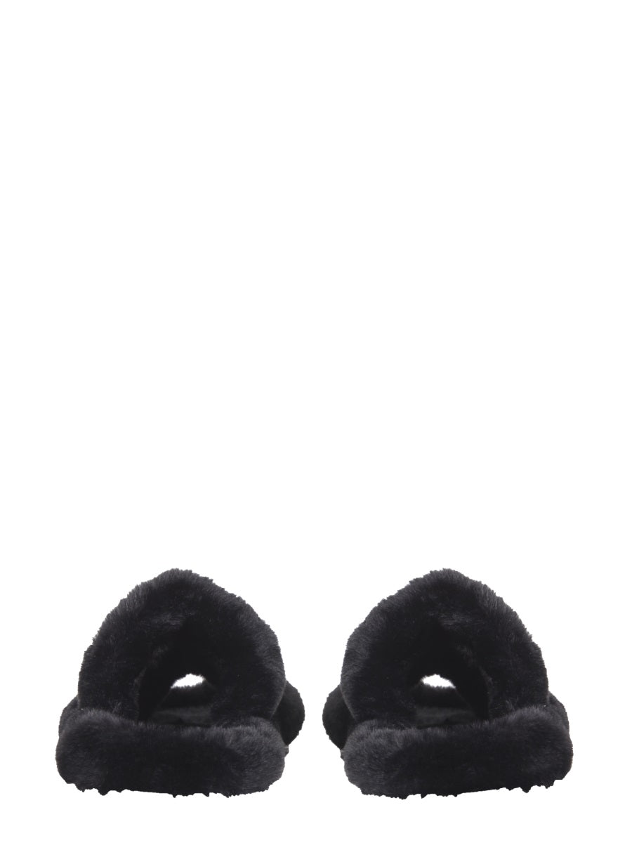 DOLCE & GABBANA Luxurious Faux Fur Sandals for Men
