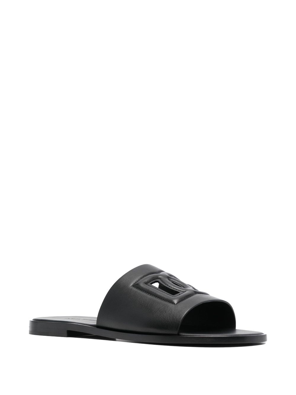 DOLCE & GABBANA Premium Leather Logo Sandals for Men