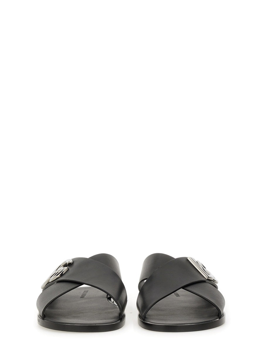 DOLCE & GABBANA Classic Leather Sandal for Men