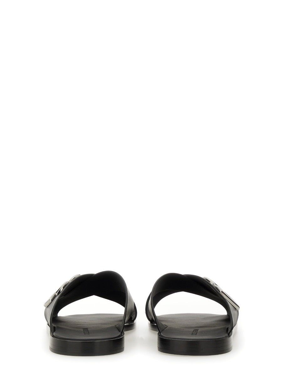 DOLCE & GABBANA Classic Leather Sandal for Men