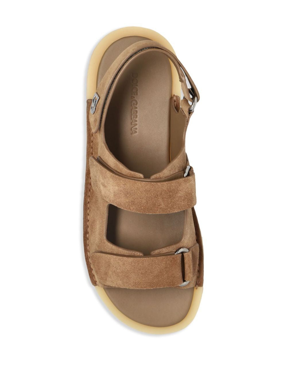 DOLCE & GABBANA Touch-Strap Suede Sandals for Men