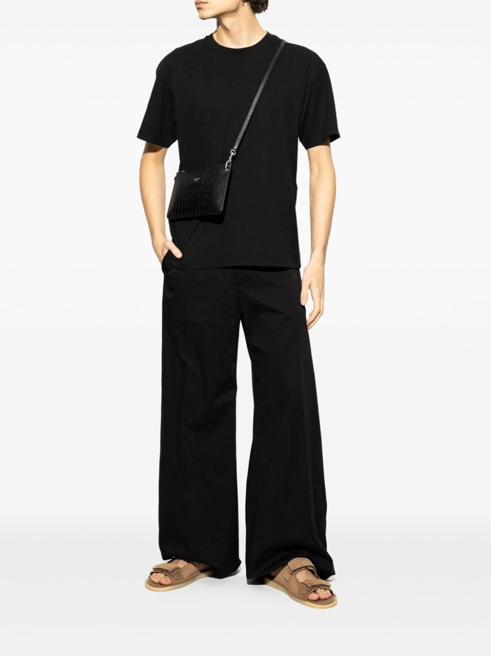 DOLCE & GABBANA Touch-Strap Suede Sandals for Men