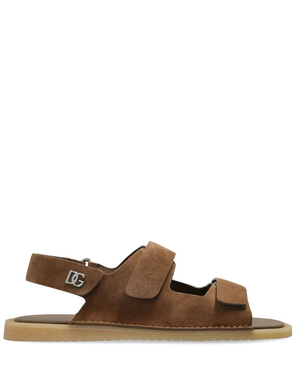 DOLCE & GABBANA Touch-Strap Suede Sandals for Men