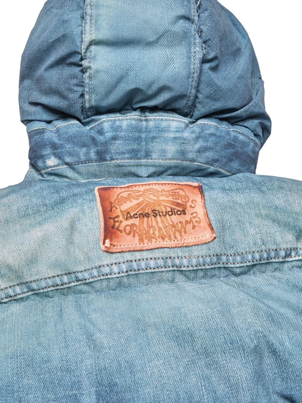 ACNE STUDIOS Women's Quilted Denim Down Jacket with Hood