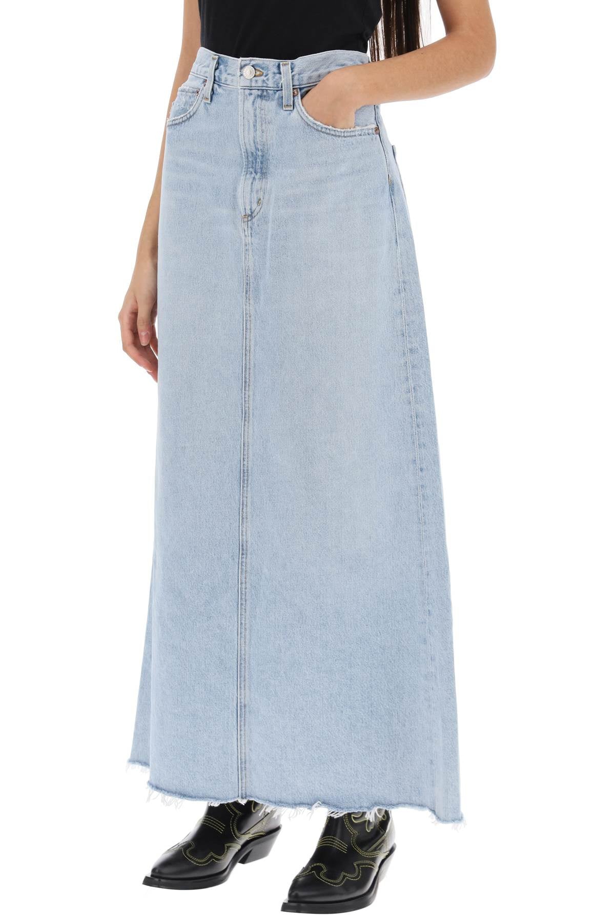 AGOLDE Maxi Denim Skirt for Women