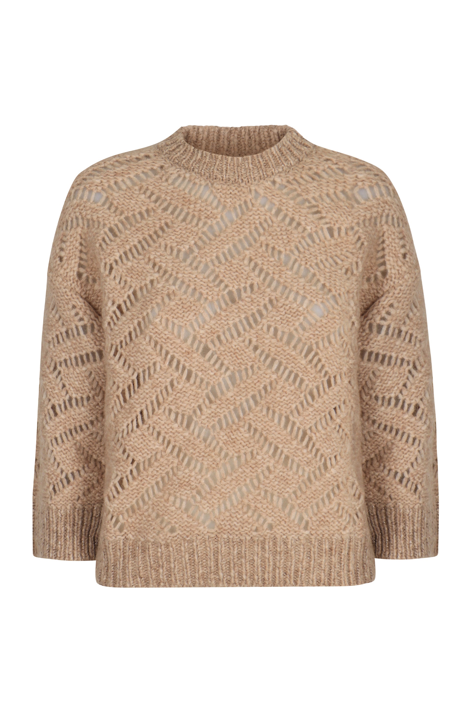 PESERICO Lace Detail Alpaca Blend Sweater