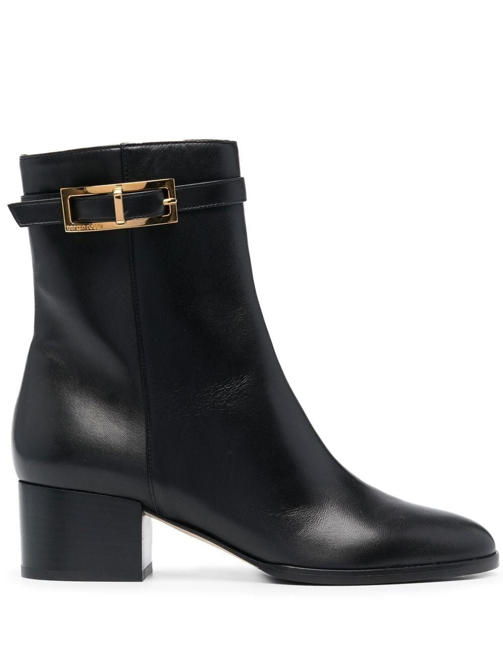SERGIO ROSSI Stylish Buckled Ankle Boots 60MM