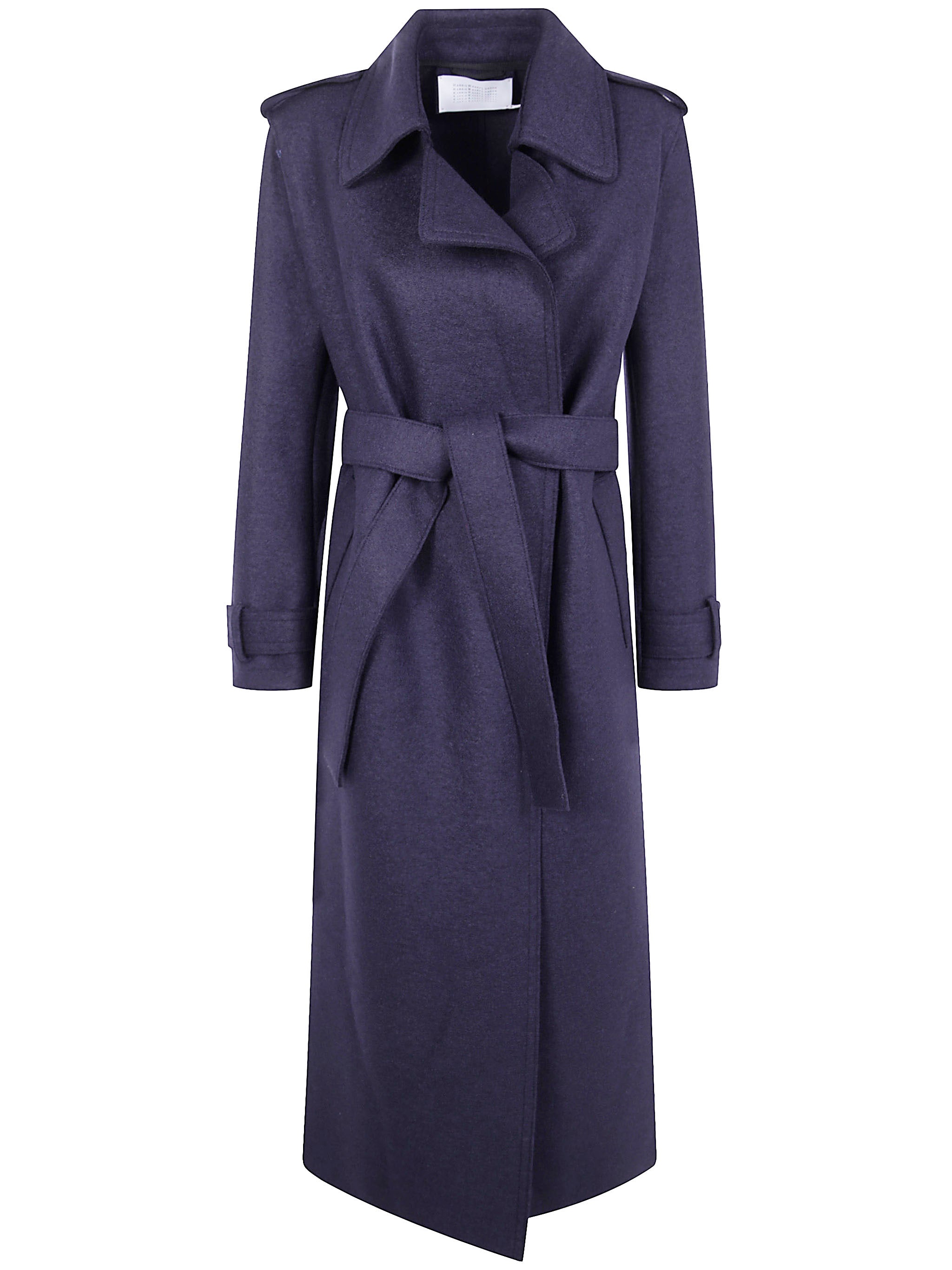 HARRIS WHARF LONDON Women's Long Double-Stitched Trench Coat
