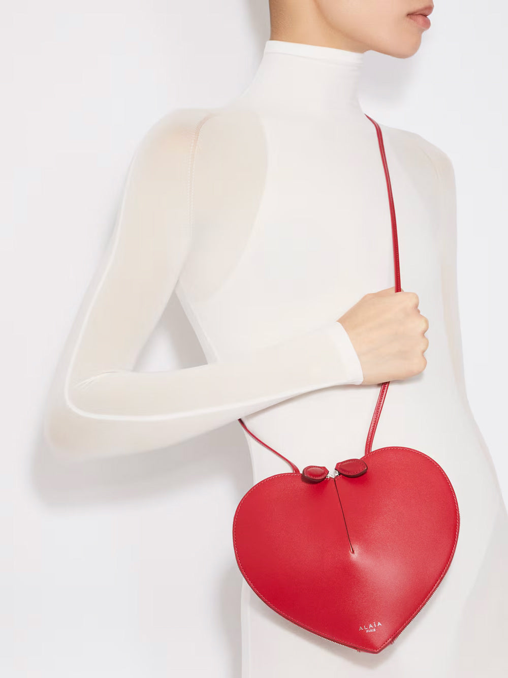ALAIA Heart Shaped Crossbody Mini Handbag
