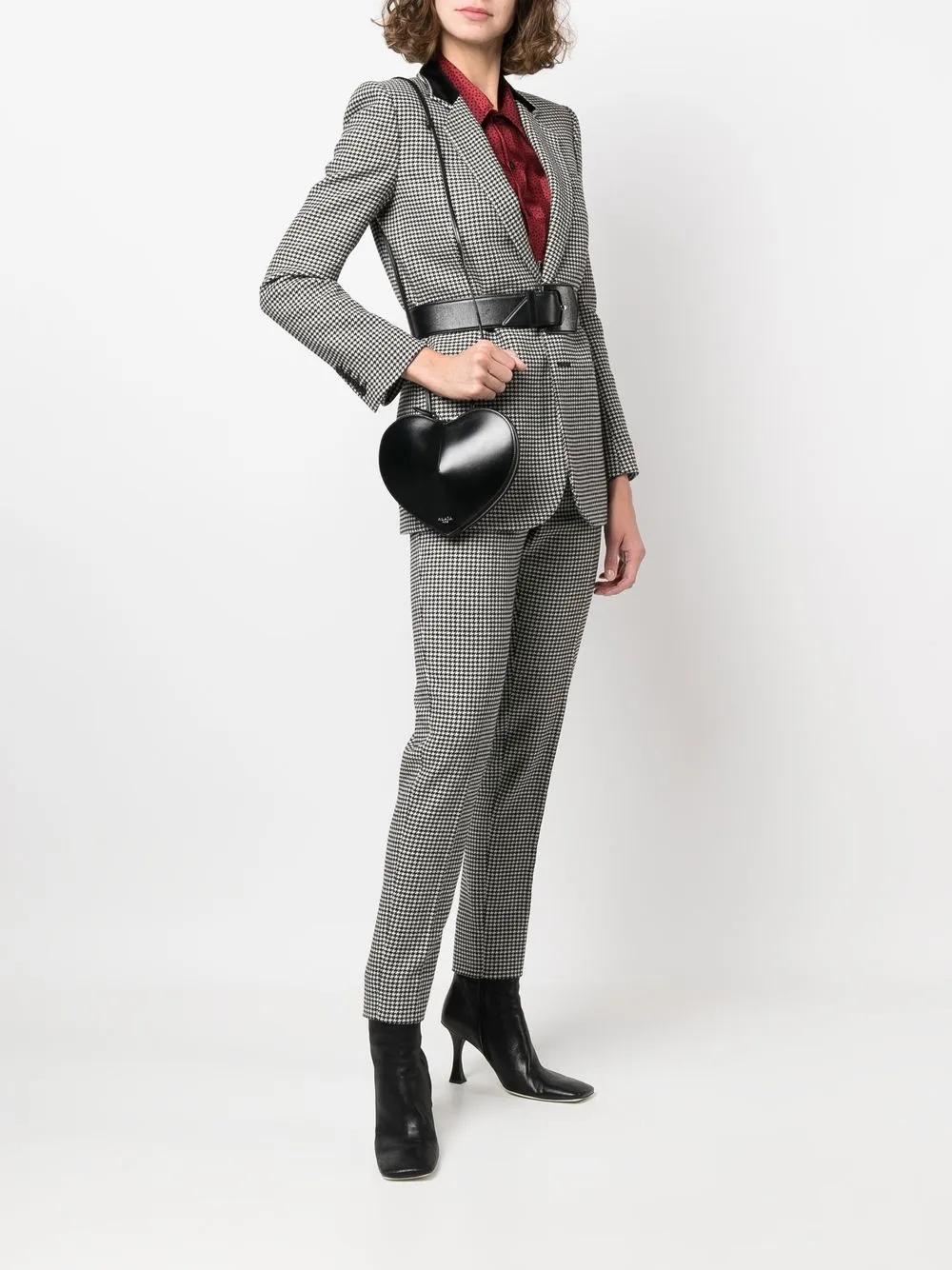 ALAIA Mini Handbag with Adjustable Shoulder Strap - Dimensions: 21x17x5cm