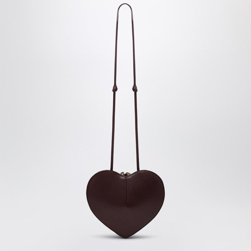 ALAIA Heart Design Shoulder Handbag with Double Zip Closure