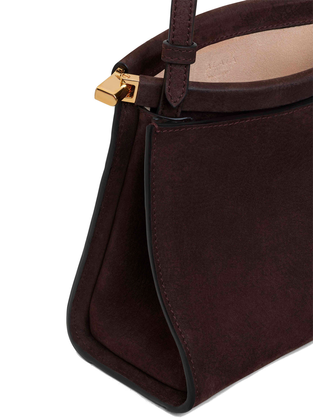 ALAIA Mini Square Nubuck Handbag