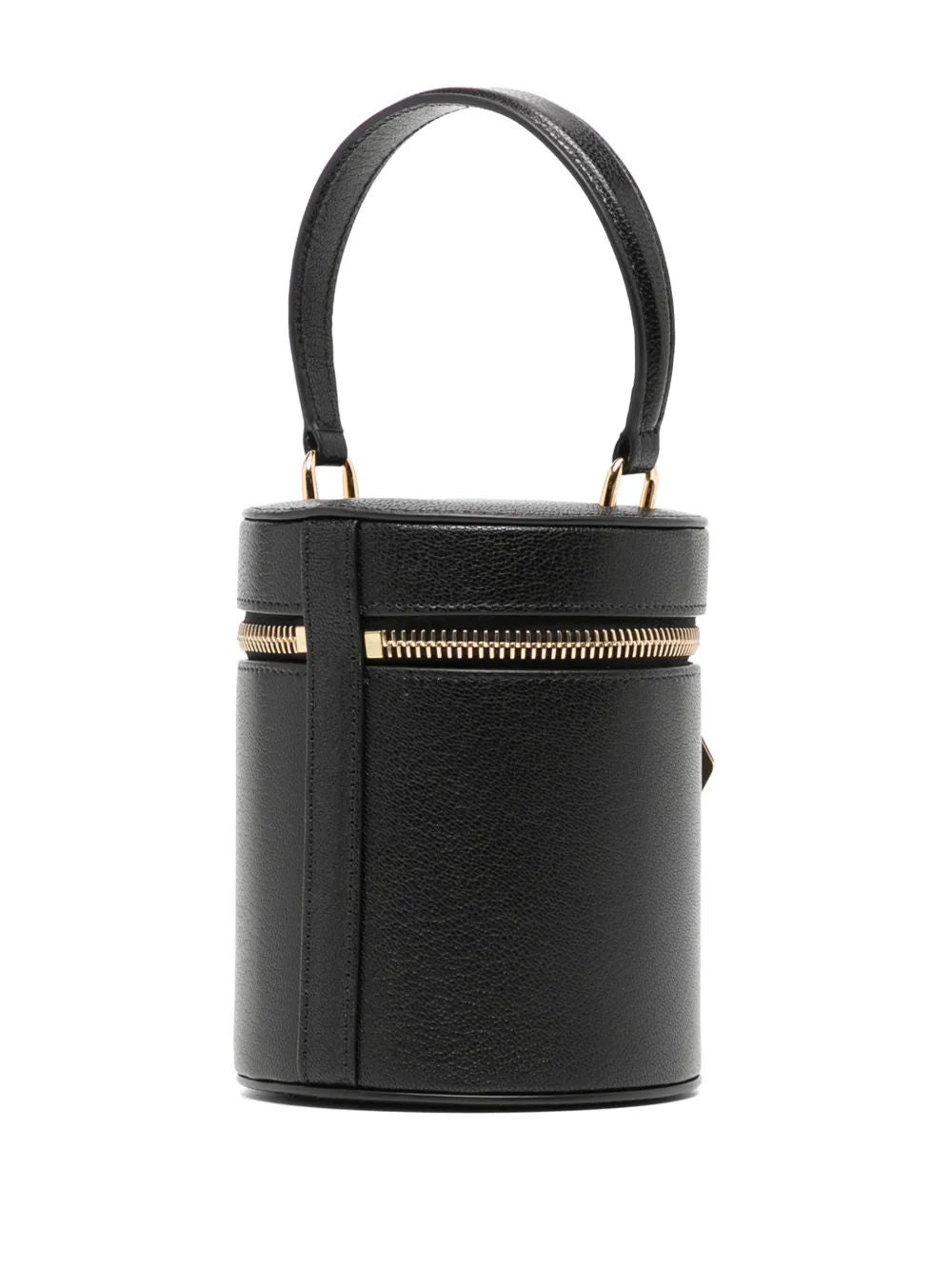 ALAIA Cylindrical Mini Handbag with Golden Zip Logo