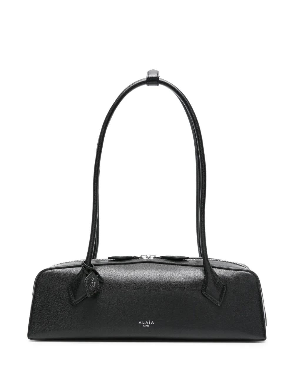 ALAIA Medium Handbag with Engraved Logo - Dimensions: 33x11x10cm