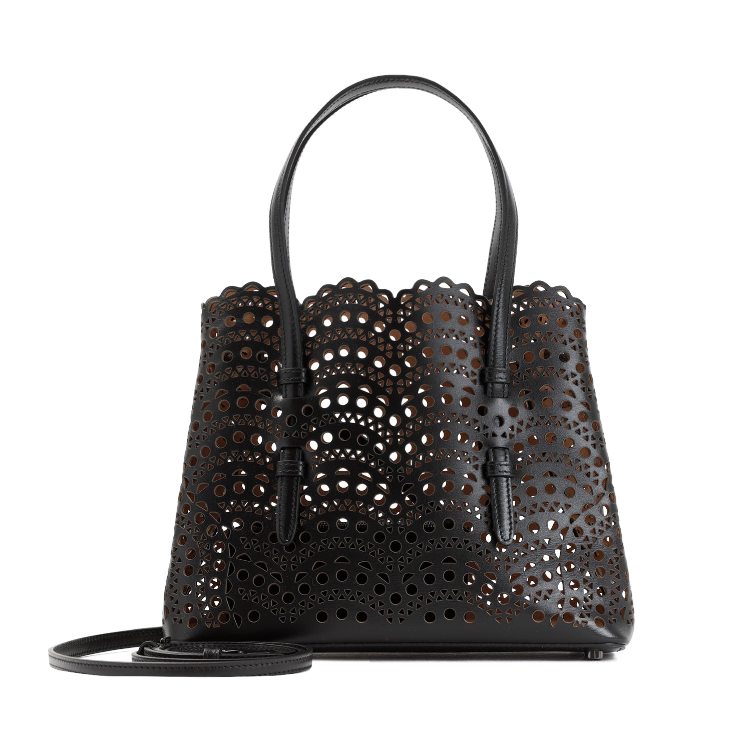 ALAIA Mina Mini Handbag in Vienne Wave Calfskin
