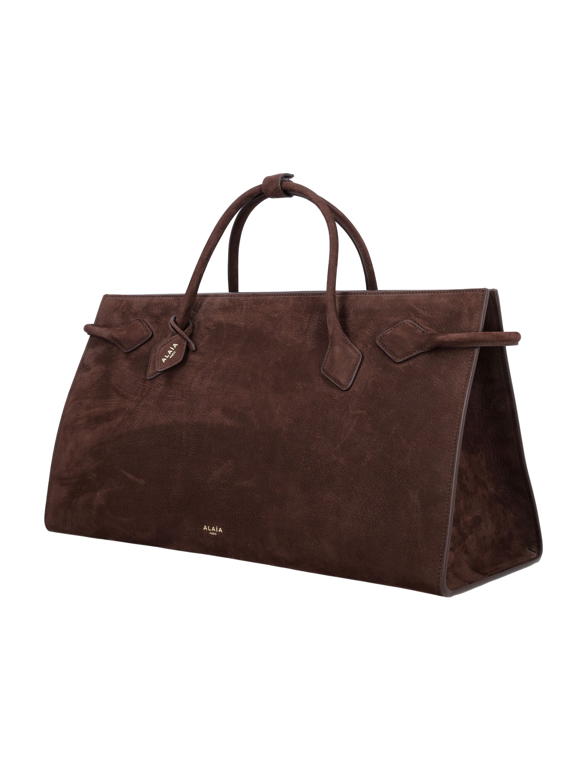 ALAIA Elegant East West Tote Handbag with Tubular Handles