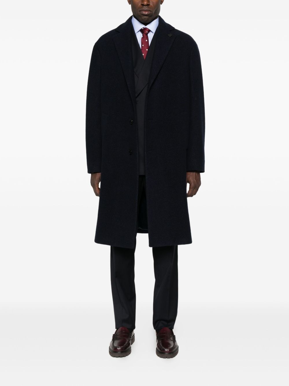LARDINI Wool and Silk Single-Breasted Jacket