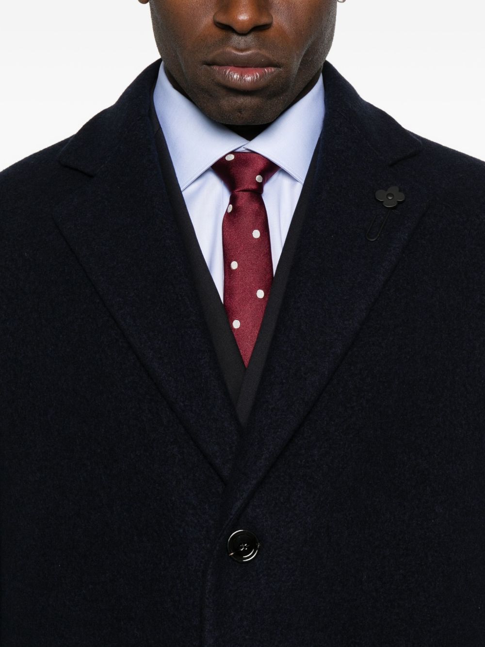 LARDINI Wool and Silk Single-Breasted Jacket