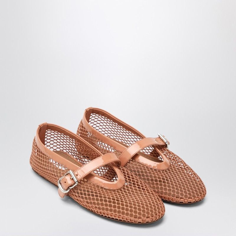 ALAIA Mesh Ballerina Shoes with Adjustable Strap