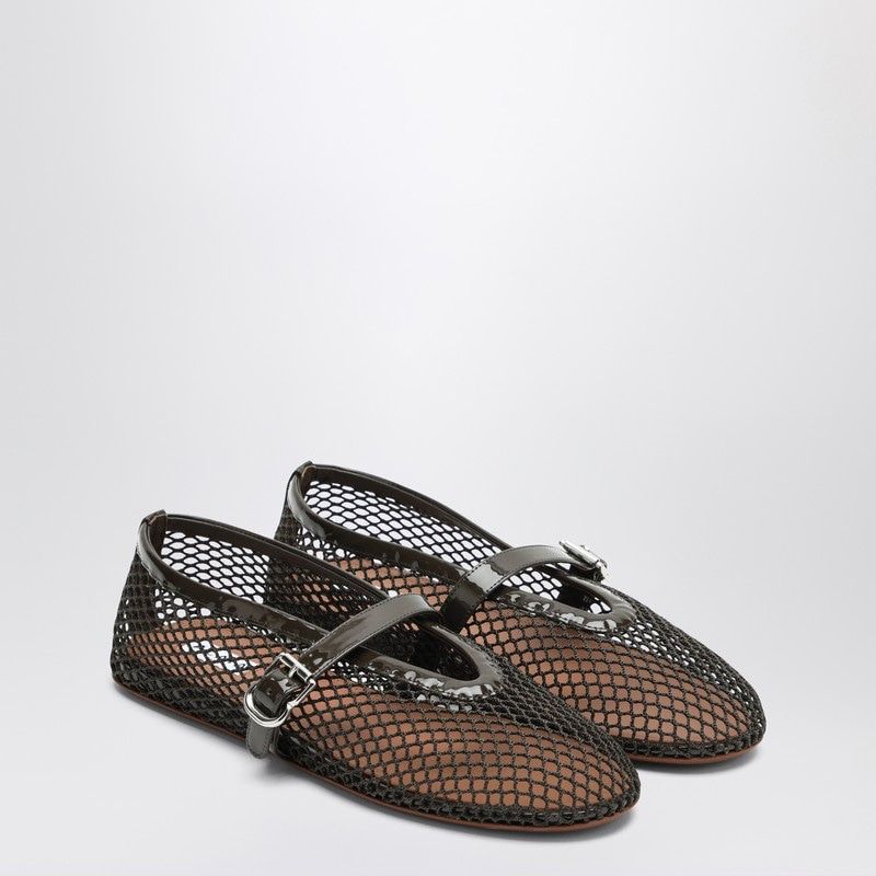 ALAIA Ballerina Mesh Flats with Adjustable Strap