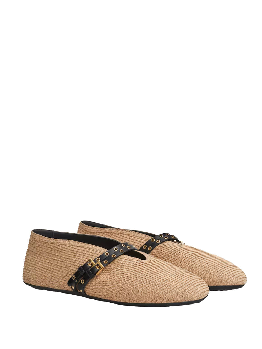 ALAIA Elegant Paper Straw Ballerinas for Women