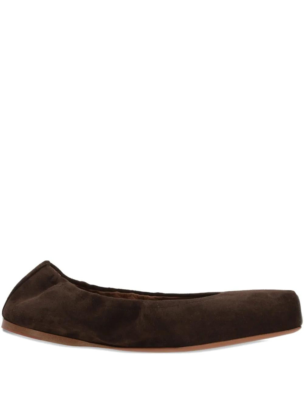 ALAIA Square Toe Elastic Ballet Flats